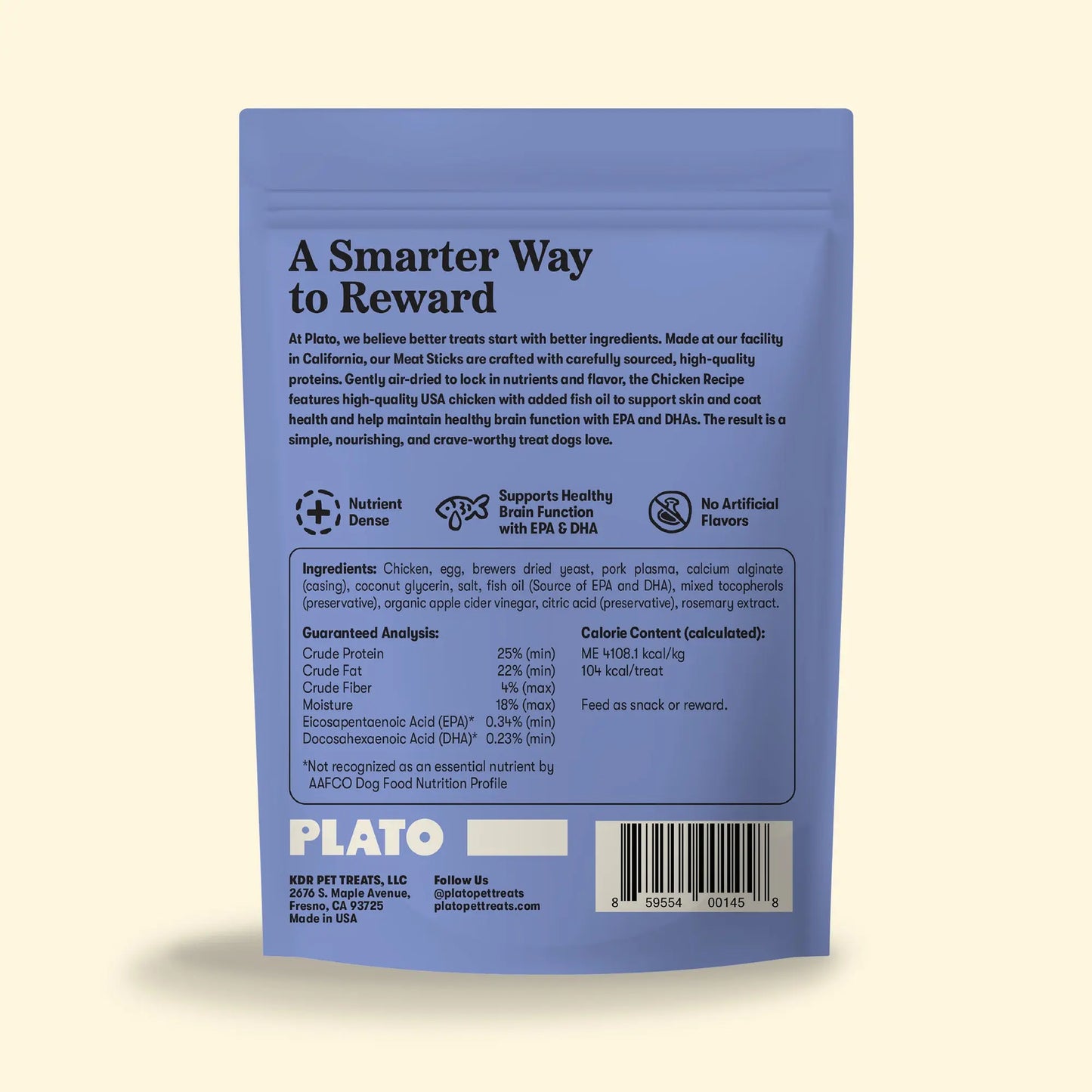 Plato Thinkers Meat Stick Dog Treats, Chicken Recipe