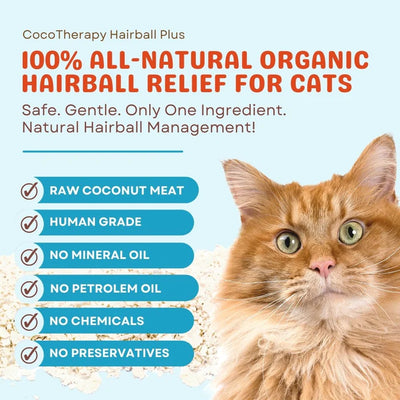 CocoTherapy Organic Hairball Plus Natural Hairball Support 7-oz, Cat Supplement