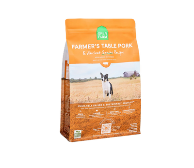 Open Farm Farmer's Table Pork & Ancient Grains Dog Kibble, Dry Dog Food, 11-lb Bag
