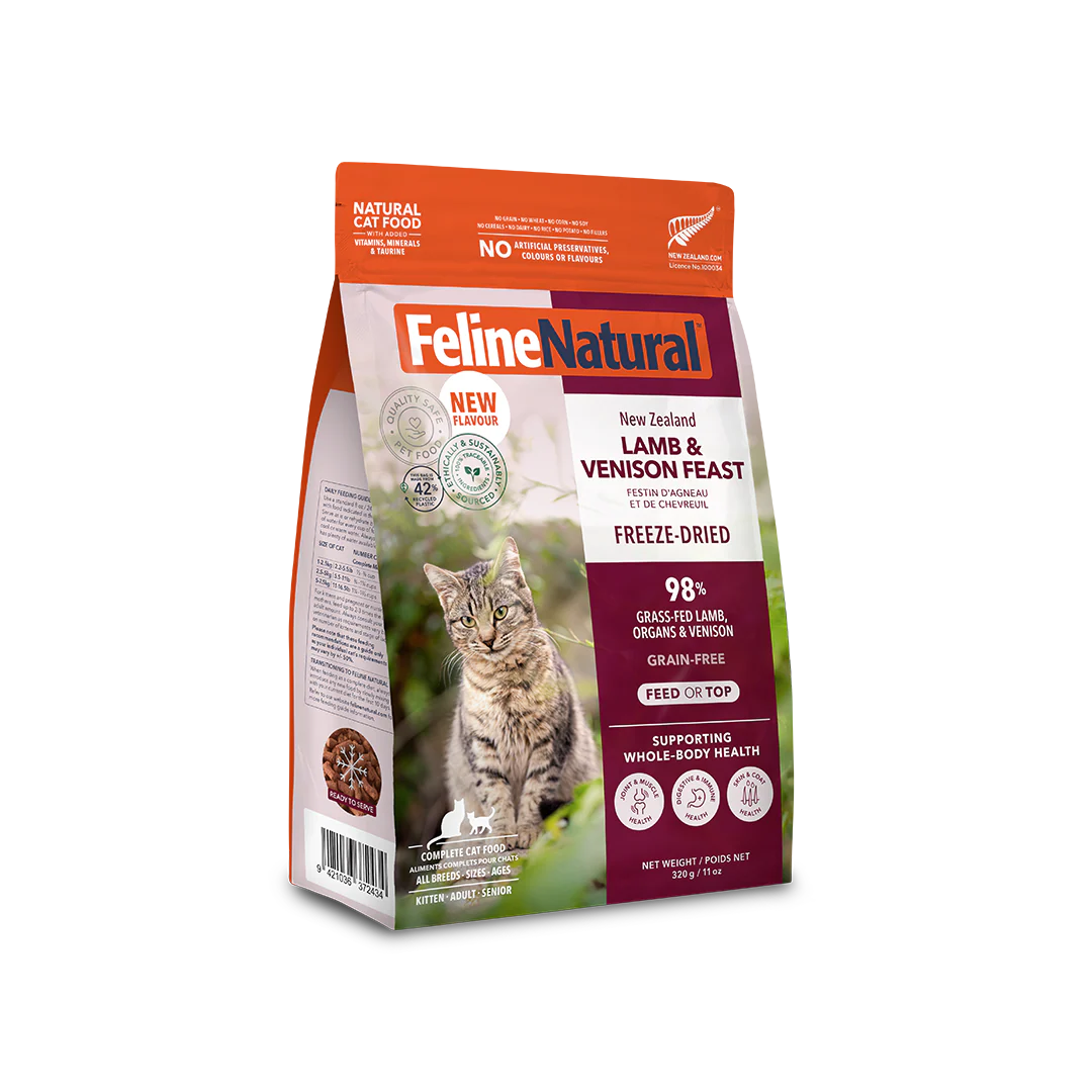 Feline Natural Lamb & Venison Feast, Freeze-Dried Raw Cat Food