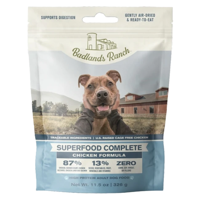 Badlands Ranch Superfood Complete Chicken Formula, Gently Air-Dried Dog Food