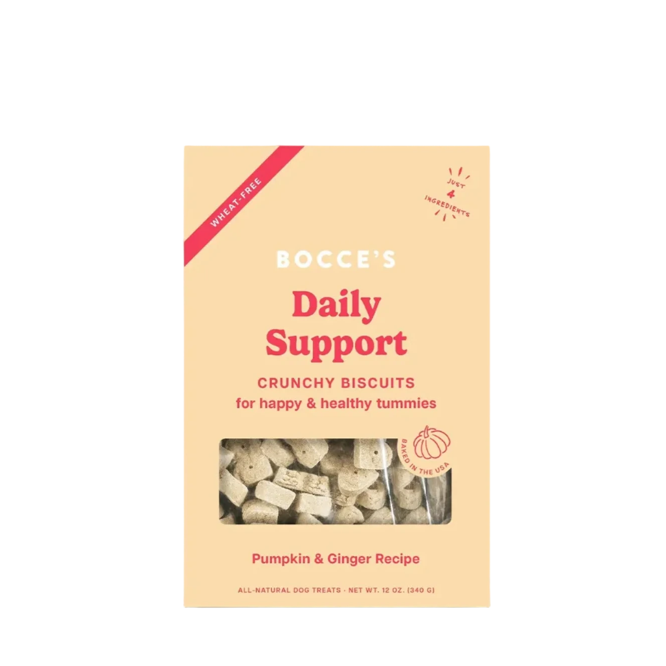 Bocce's Bakery Belly Biscuits, Biscuit Dog Treats, 12-oz Bag