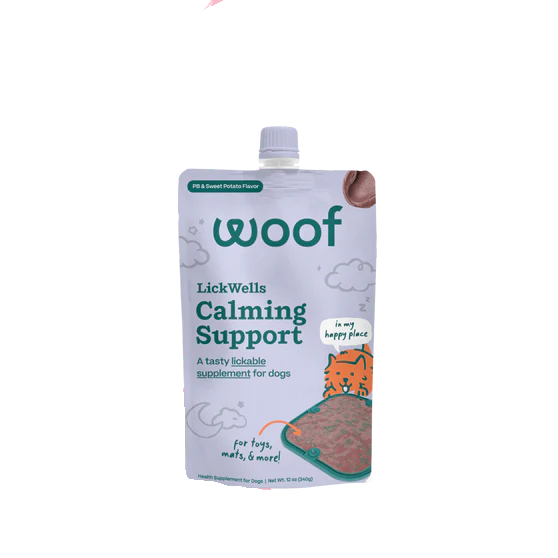 Woof Dog Calming Support Lickwells, Dog Supplement, 12-oz Pouch