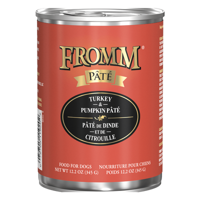 Fromm Turkey & Pumpkin Pâté, Wet Dog Food, 12.2-oz Case of 12