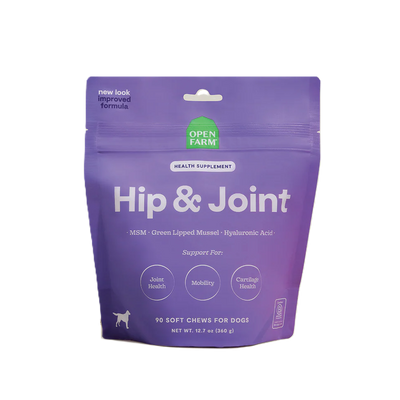 Open Farm Hip & Joint Supplement Chews For Dogs, 90-Count, 12.5-oz Pouch