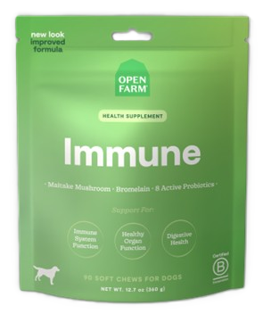 Open Farm Immune Health Supplement Chews For Dogs, 90-Count, 12.7-oz Pouch
