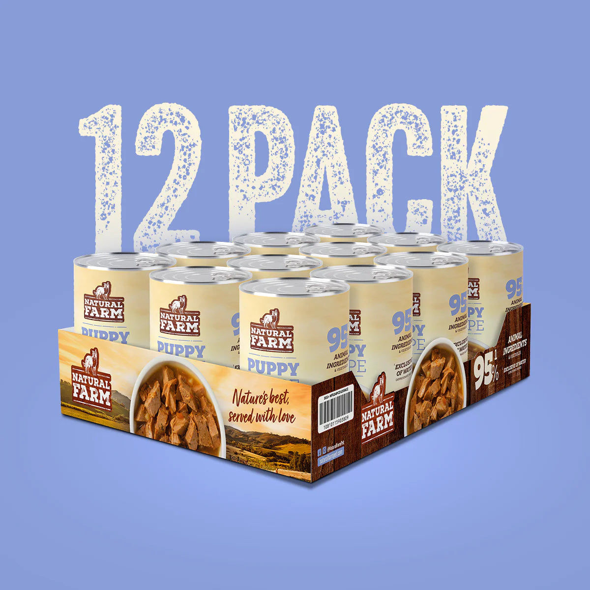Natural Farm Puppy Recipe, Wet Dog Food, 12.8-oz, Case of 12