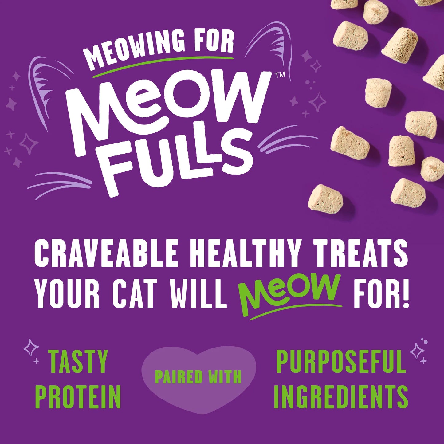 Stella & Chewy's Meowfuls Turkey & Duck Cat Treats, 1.5-oz Bag