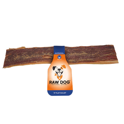 Raw Dog Flat Gullet Jerky 12-Inch , Dog Chew