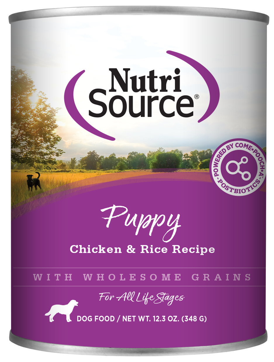 NutriSource® Puppy Formula wet dog food 12.3oz, case of 12 for healthy puppies