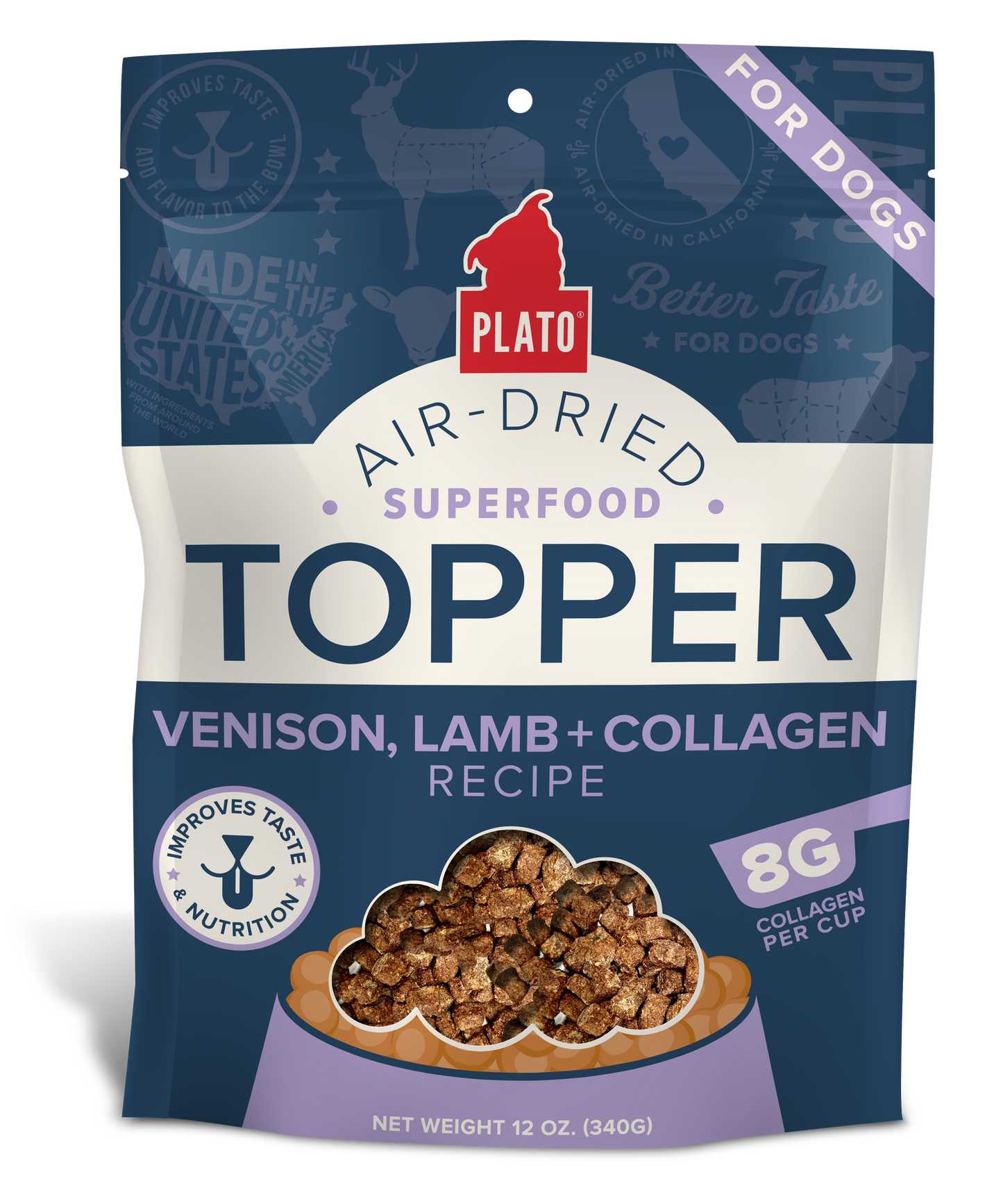 Plato Air-Dried Venison & Lamb Recipe, Meal Topper