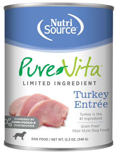PureVita™ Turkey Entrée Wet Dog Food, 12.3-oz Case of 12