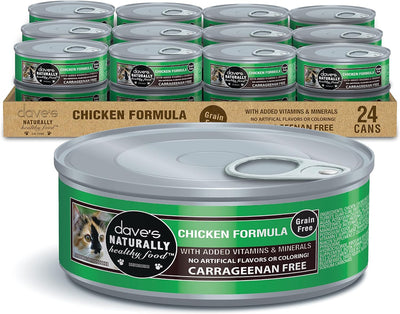 Dave's Pet Food Naturally Healthy Grain-Free Chicken Formula 5.5-oz, Case Of 24, Wet Cat Food