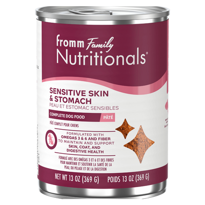 Fromm Nutritionals Sensitive Skin & Stomach Pate, Wet Dog Food, 13-oz Case of 12