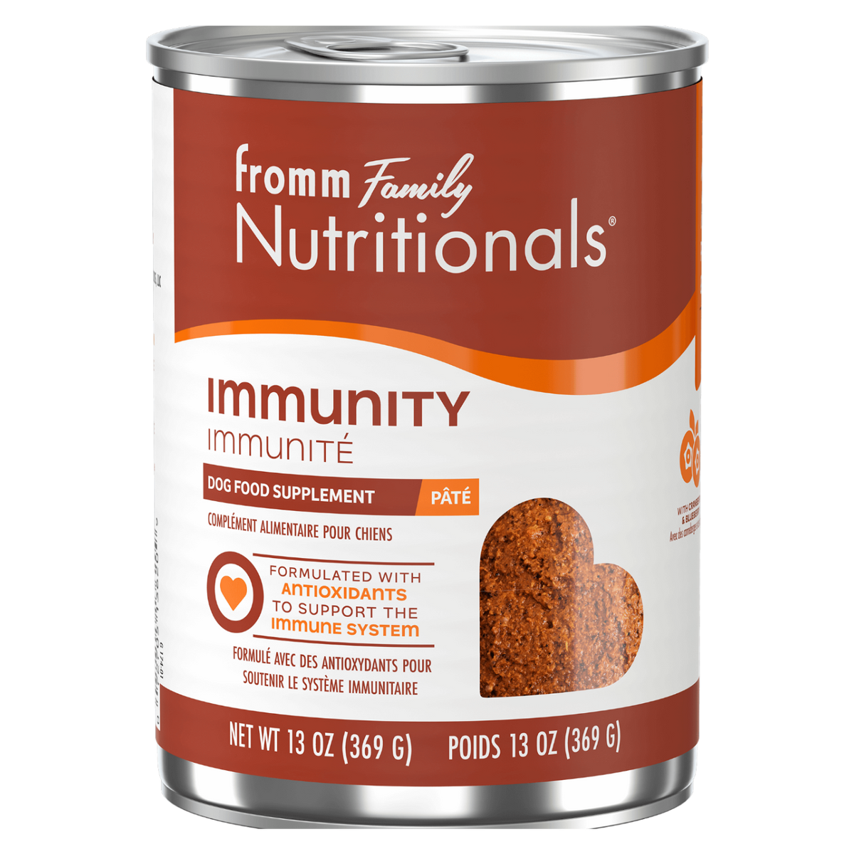 Fromm Nutritionals Immunity Supplement Pate, Wet Dog Food, 13-oz Case of 12