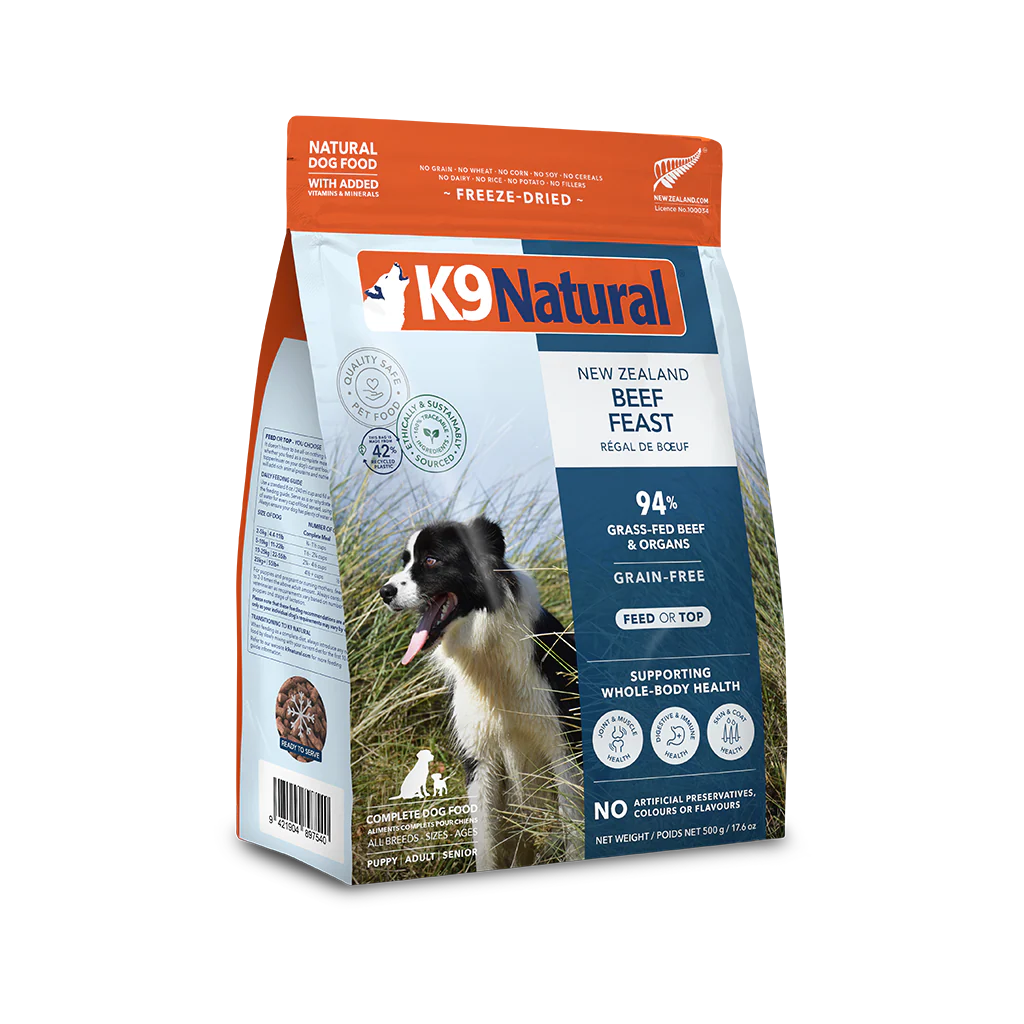 K9 Natural Beef Feast, Freeze-Dried Dog Food
