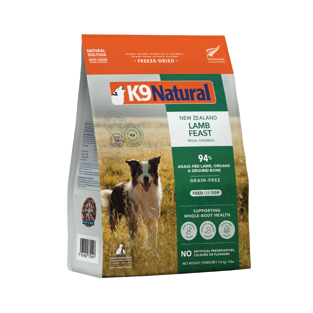 K9 Natural Lamb Feast, Freeze-Dried Dog Food