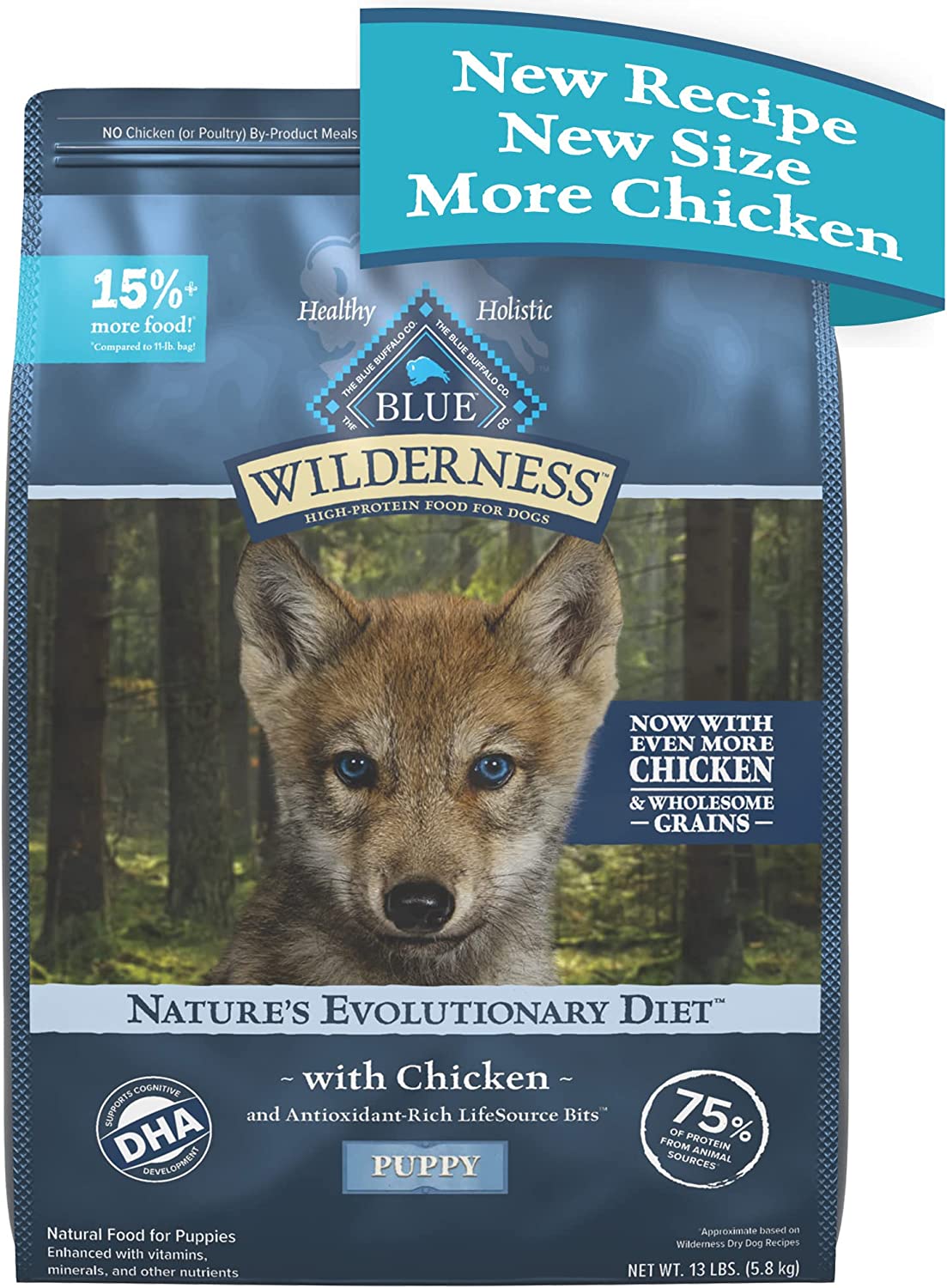 Blue Buffalo Wilderness Puppy Chicken And Brown Rice, Dry Dog Food