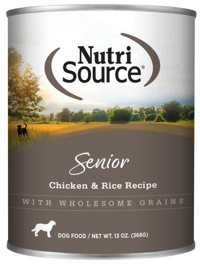 NutriSource® Senior Chicken & Rice Formula, Wet Dog Food, 13-oz Case of 12