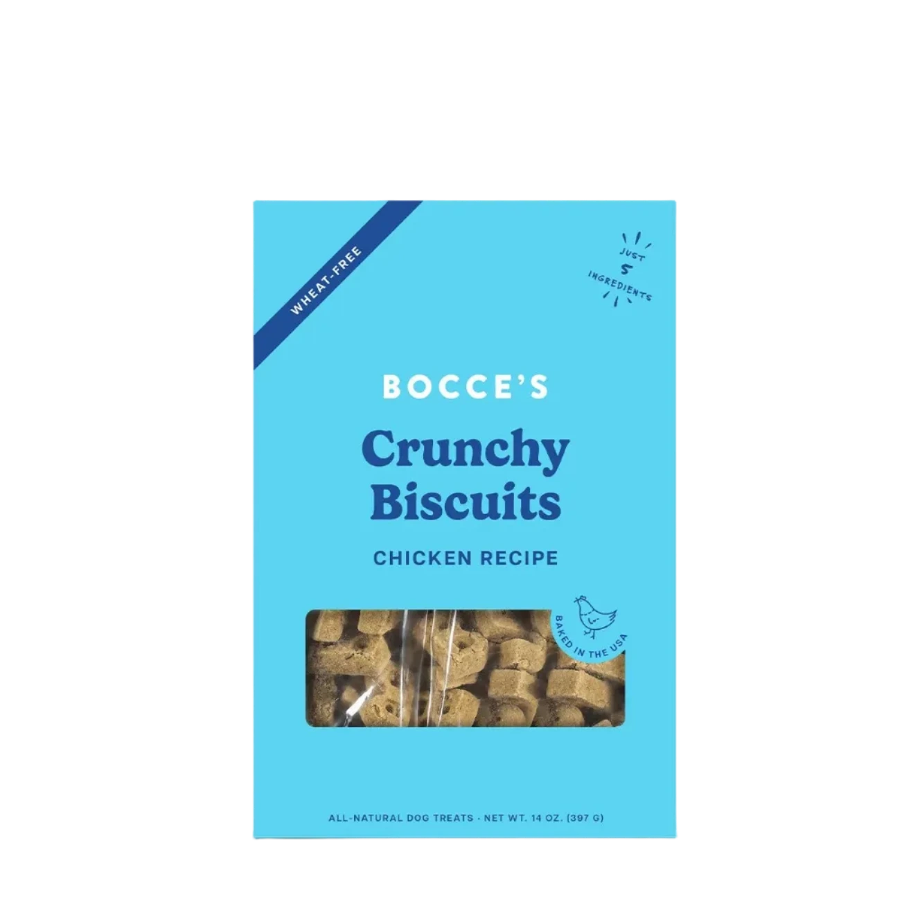 Bocce's Bakery Chicken Biscuits, Biscuit Dog Treats, 14-oz Bag