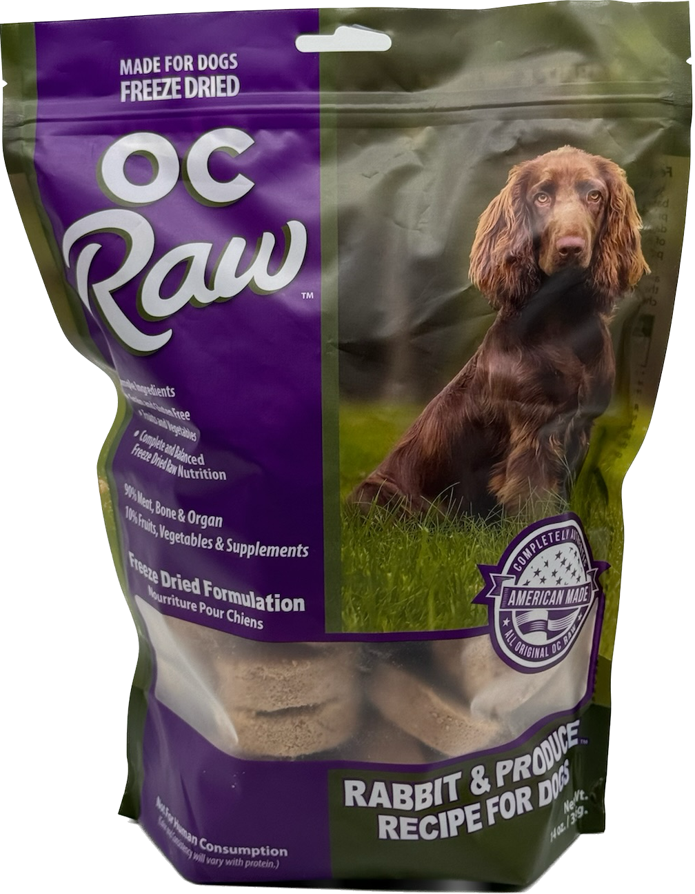 OC Raw Rabbit & Produce Freeze Dried Sliders, Freeze-Dried Raw Dog Food, 14-oz Bag