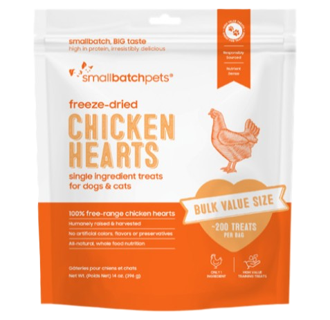 Smallbatch Freeze-Dried Chicken Hearts, 3.5-oz Bag