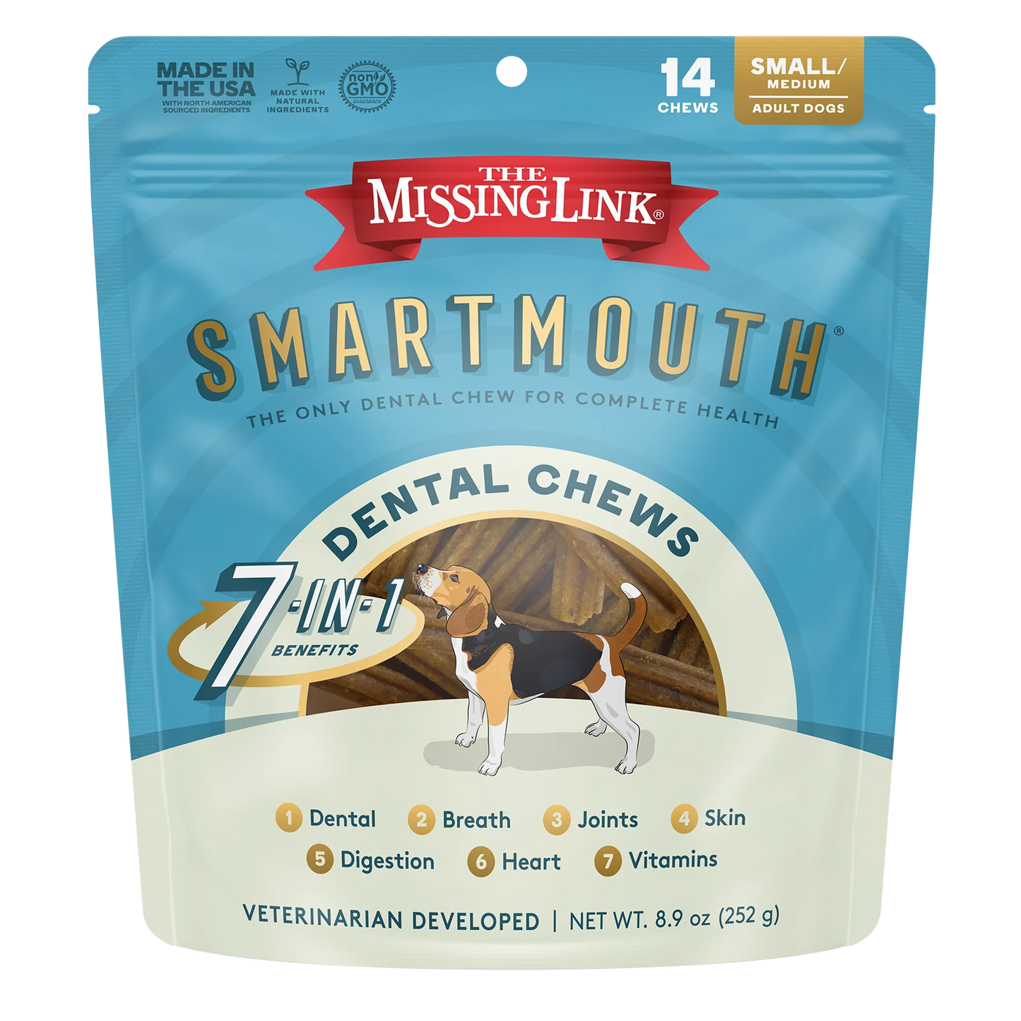 The Missing Link Small/Medium Smartmouth™ Dental Chews For Dogs, 28-Count