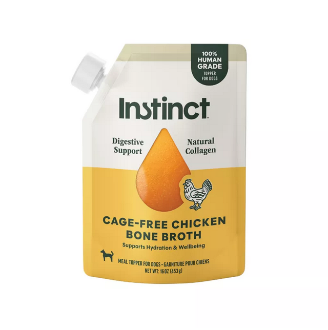 Instinct Cage-Free Chicken Bone Broth For Dogs Meal Topper, 16-oz Pouch