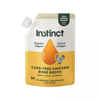 Instinct Cage-Free Chicken Bone Broth For Dogs Meal Topper, 16-oz Pouch