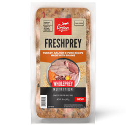 Orijen FreshPrey Turkey, Salmon & Pork Recipe With Grains, Frozen Dog Food