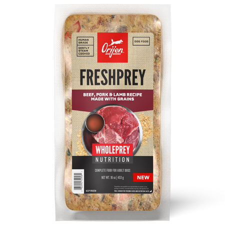 Orijen FreshPrey Beef, Pork & Lamb Recipe With Grains, Frozen Dog Food