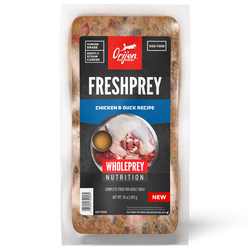 Orijen FreshPrey Chicken & Duck Recipe, Frozen Dog Food, 16-oz Pouch