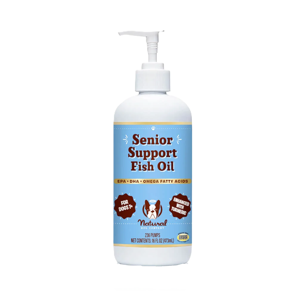 Natural Dog Company Senior Support Fish Oil, 16-oz Bottle