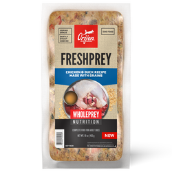 Orijen FreshPrey Chicken & Duck Recipe With Grains, Frozen Dog Food, 16-oz Pouch
