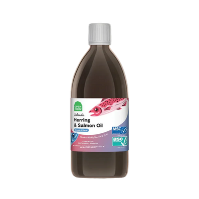 Open Farm, Icelandic Herring & Salmon Oil For Dogs and Cats, Food Topper, 16.9-oz Bottle