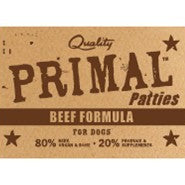 Primal Frozen Raw Beef Dog Food, Patties