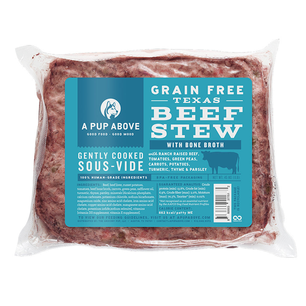 A Pup Above Texas Beef Stew, Gently Cooked Dog Food