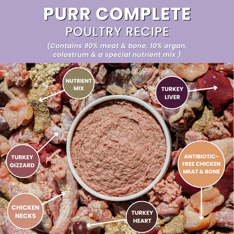 Oma's Pride Purr Complete Cat Turkey Recipe, Frozen Raw Cat Food