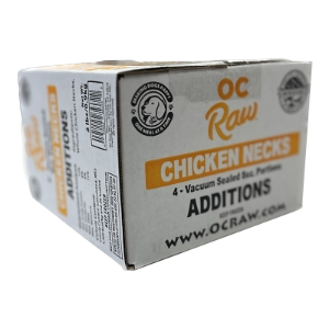 OC Raw Dog Chicken Necks Additions, Frozen Raw Dog Supplement, 2-lb Box