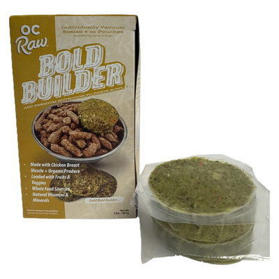 OC Raw Dog Bold Builders Gold Chicken, Frozen Raw Pet Supplement, 2-lb Pouch