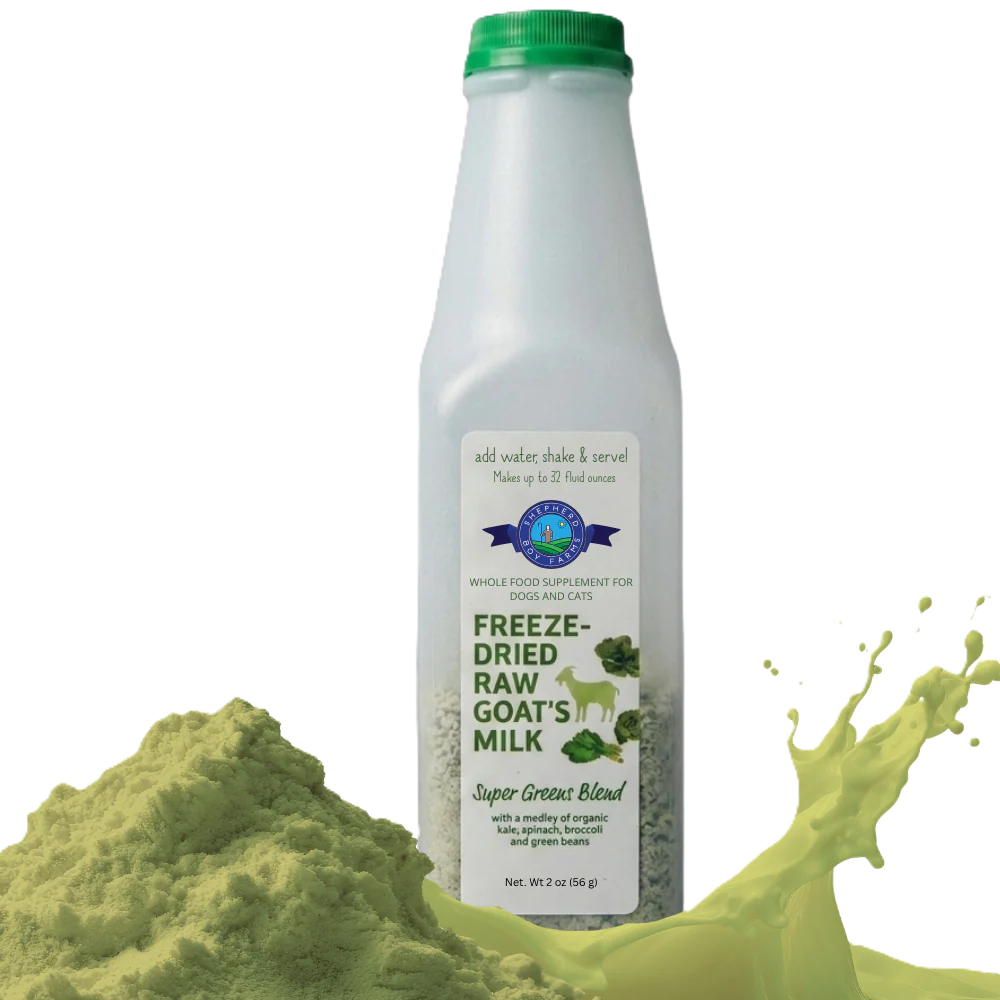 Shepherd Boy Farms Super Greens Blend, Freeze Dried Raw Goat's Milk