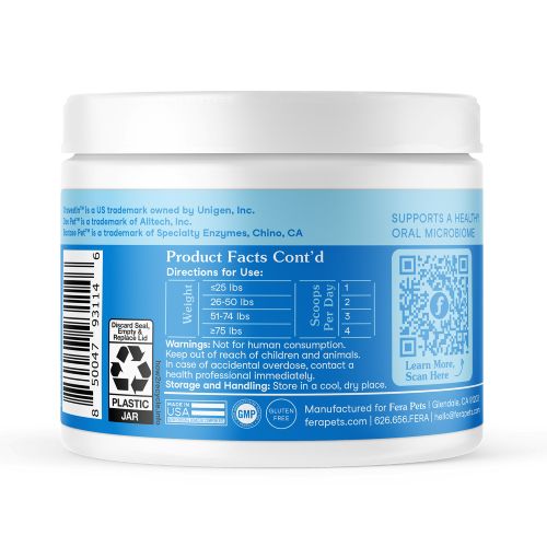 Fera Pets Dental Support For Dogs and Cats, Pet Supplement, 2.12-oz