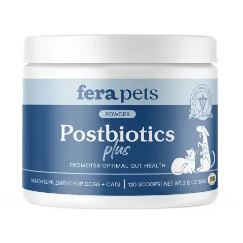 Fera Pets Postbiotics Plus For Dogs and Cats, Pet Supplement, 2.12-oz