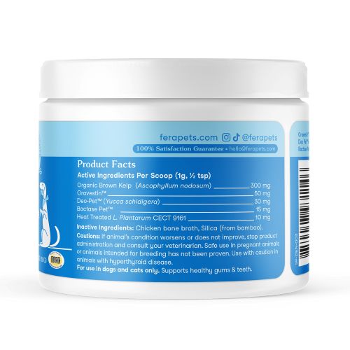Fera Pets Dental Support For Dogs and Cats, Pet Supplement, 2.12-oz