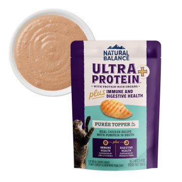 Natural Balance Ultra Protein Plus Immune and Digestive Health Real Chicken with Pumpkin Recipe, Wet Cat Food, 2.4-oz Case Of 24