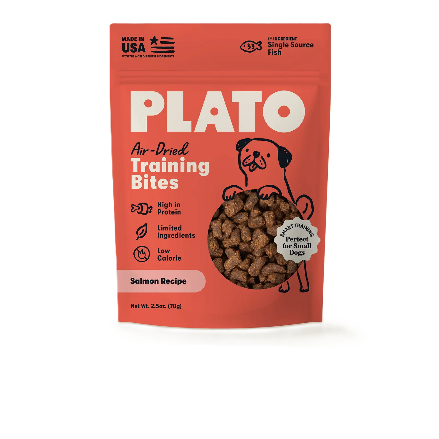 Plato Small Bites Meaty Morsel Dog Treats, Salmon Recipe