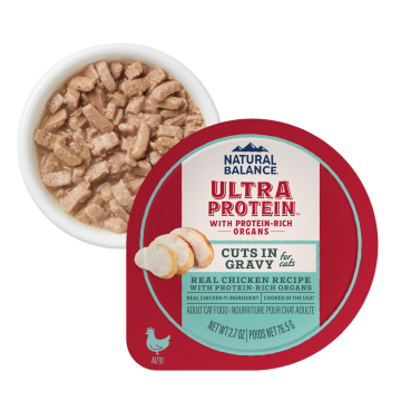 Natural Balance Ultra Protein Real Chicken Recipe with Protein-Rich Organs Cuts in Gravy , Wet Cat Food, 2.7-oz Case Of 10