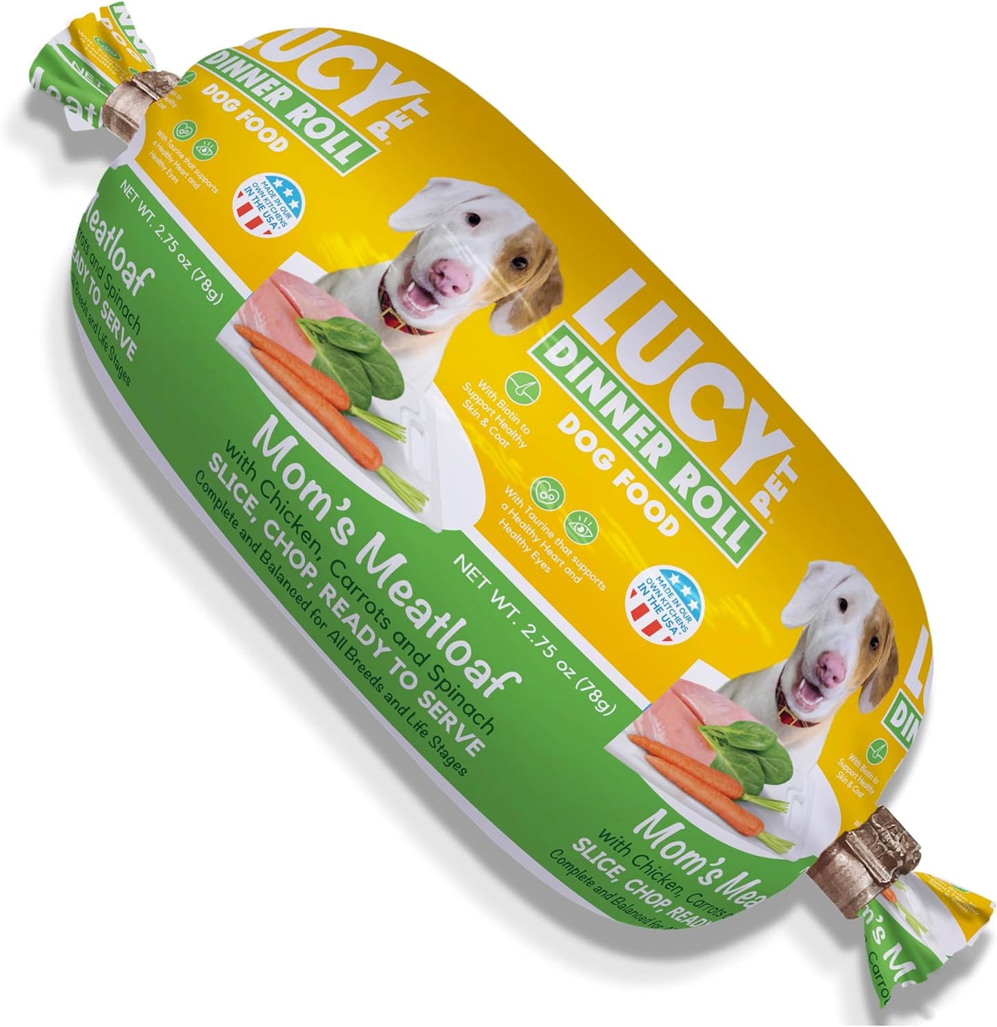 Lucy Pet Mom’s Meatloaf™ Chicken Dinner Roll, Dog Food