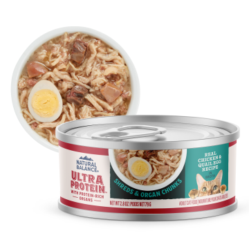Natural Balance Ultra Protein Chicken & Quail Egg Recipe, Wet Cat Food, 2.8-oz Case of 12
