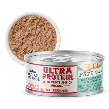 Natural Balance Ultra Protein Real Chicken with Protein-Rich Organs Pate Recipe, Wet Cat Food, 2.8-oz Case of 24